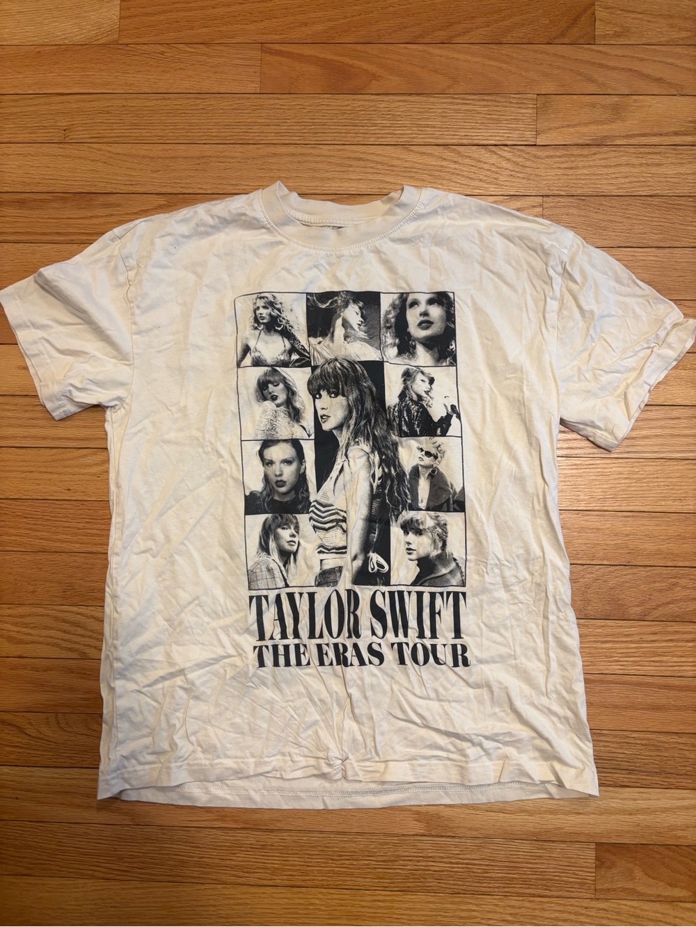 Taylor Swift White Graphic Photo Collage Tour Tee